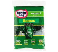 Handy Bag 1 Rouleau de 8 Sacs 150 L, Pour Branchages, Poignées Souples, Très résistant, Ouverture Large, 93 x 92 cm, Vert