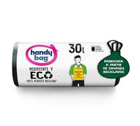 Handy Bag Lot de 12 sacs poubelle résistants et écologiques 30 l, 100% recyclé, résistants