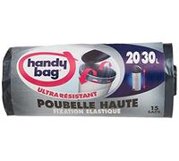 Handy Bag Sac Poubelle Haute, Le Rouleau de 15 Sacs, 20/30L