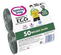Handy Bag Sacs poubelle résistants et écologiques 30 L, 95% recyclés, robustes, 50 sacs