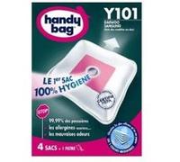 Handy Bag 4 Sacs Aspirateurs, Pour Aspirateurs Daewoo et Samsung, Fermeture Hermétique, Filtre Anti-Allergène, Filtre Moteur, Y101, Blanc