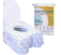 Handy Basix Lot de 20 housses de siège de toilette jetables XL pour enfants, adultes et apprentissage de la propreté, protection imperméable contre les germes, emballage unique (s'asseoir et rester en sécurité)