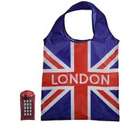 Handy Fold Up London Icons Red Telephone Box Shopping Bag with Holder FBAG10C