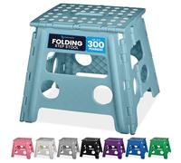 Handy Laundry Marchepied pliable de 33 cm, bleu sarcelle, antidérapant, peut supporter 136 kg