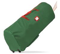 Handy Laundry Sac de rangement pour sapin de Noël artificiel de 2,7 m Sac zippé, poignées de transport et roues pour un transport facile Protège contre la poussière, les insectes et l'humidité vert