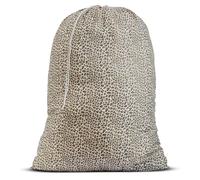 Handy Laundry - Sac en nylon avec fermeture à cordon de serrage, lavable en machine, convient au panier à linge, assez solide pour transporter jusqu'à deux charges de vêtements (léopard, 76 x 101 cm)