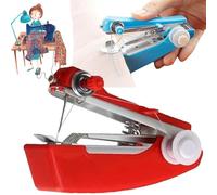 Handy Sewer, Handysewer Portable Sewing Machine, Mini Handheld Sewing Machine, Prevent hand pricking Handy Needlework Tool, Manual Sewing Machine Hand Stitcher Wear-Resistant (Red)