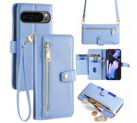 Handykette Google 9 Pro XL Avec Ruban Portable Compartiments pour Cartes PU Bleu