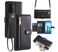 Handykette pour Samsung Galaxy A17 Avec Ruban Compartiments pour Cartes Sac Noir