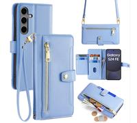 Handykette pour Samsung Galaxy S24 FE Coque Avec Ruban Portable En Bleu Clair