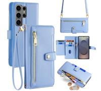 Handykette Samsung Coque Avec Ruban Similicuir PU Sac D'Épaule S25 Ultras' Bleu