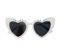 HANELREEZD lunette de soleil Lunettes de soleil en forme de coeur avec lettres et perle