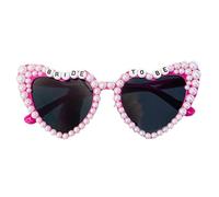 HANELREEZD lunette de soleil Lunettes de soleil en forme de coeur avec lettres et perle