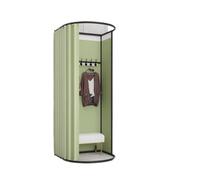 HANELREEZD Portable Cabine d'essayage en U, Portable, temporaire, Mobile, Protection de la Vie privée, vestiaire Pliable for Magasin de vêtements Cabine essayage(Groen,85 * 80 * 200cm)