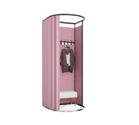 HANELREEZD Portable Cabine d'essayage en U, Portable, temporaire, Mobile, Protection de la Vie privée, vestiaire Pliable for Magasin de vêtements Cabine essayage(Roze,100 * 95 * 200cm)