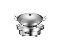 HANELREEZD Réchauds for Buffet, Ensemble de chafers for la Restauration, Ronds avec couvercles/sans Couvercle, for Servir des Aliments Plus Chauds, Ensembles de serveurs Chauffe Plat