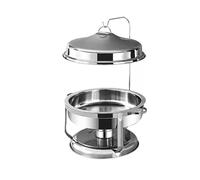 HANELREEZD Stainless Steel Chafing Dish Buffet Set Portable Round Buffet Chafer Servers and Food Warmers with Top Lid Chauffe Plat
