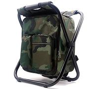 HANERDUN Sac à Dos Isotherme 3 en 1, Chaise de pêche Pliable, Chaise portative de Sac à Dos avec Sac Isotherme en Tissu, Chaise glacière à côtés Souples pour Événements de randonnée en Plein