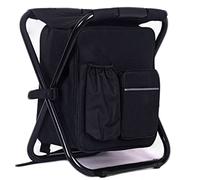 HANERDUN Sac à Dos Isotherme 3 en 1, Chaise de pêche Pliable, Chaise portative de Sac à Dos avec Sac Isotherme en Tissu, Chaise glacière à côtés Souples pour Événements de randonnée en Plein