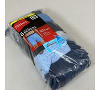 HANES (6 PACK) Boxers Pour Hommes Taille XL 40-42" Noir/Bleu/Gris MKCB06