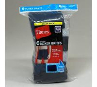 HANES (6 PACK) Caleçons Pour Hommes Taille 2XL 44-46" Noir/Bleu/Gris 7460P6