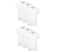 Hanes Tee-shirts col en V 777 VP6 pour homme Lot de 6 Blanc Small