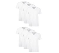 Hanes 777 Vp6 Tee-Shirts col en V pour Homme, Blanc, Lot de 6 - Blanc - XL