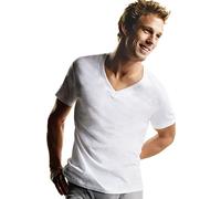 Hanes 777 Vp6 Tee-Shirts col en V pour Homme, Blanc, Lot de 6 - Blanc - XL