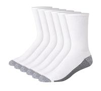 Hanes B&T Comforttop White Crew Chaussettes décontractées pour homme, blanc, 6-12