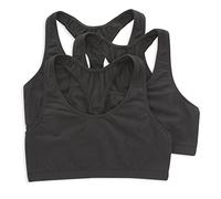Hanes Brassière dos nageur en coton pour femme (lot de 3), Noir/noir/noir, Taille S
