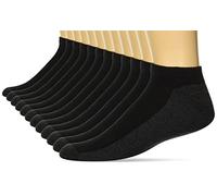 Hanes Chaussettes rembourrées invisibles pour homme avec X-Temp, anti-humidité pour homme, lot de 12 paires, tailles de chaussures 39-46, Noir, 6