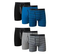 Hanes Boxers sans étiquette pour Homme Boxeur ajusté, Lot de 6-Rayures Assorties