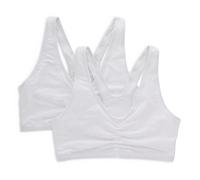 Hanes Cooling Comfort Wireless Bralette Pack, X-Temp Wirefree Racerback Bra, 2-Pack Lot de 2 Soutiens-Gorge Comfort Mix Flex Fit Femme (Lot de 2)