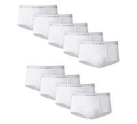 Hanes No Ride Up Slip Mit Comfortsoft Bund, Multipack : ^ ^ ㎡ Briefs with Comfortable Drawstring, Multi-Pack, Lot de 9, Blanc, Homme
