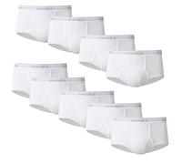 Hanes Moisture-Wicking Cotton Briefs, in White and Black, Multi-Packs Available Slips, Lot de 9, Blanc, Homme