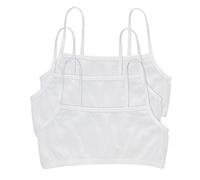 Hanes Cropped Bralette, Breathable Pullover Bra, Crop Top, Solid Or Assorted, 3-Pack Soutien-Gorge, Opaque, Blanc/Blanc, XL (Lot de 3) Femme