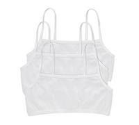 Hanes Cropped Bralette, Breathable Pullover Bra, Crop Top, Solid Or Assorted, 3-Pack Soutien-Gorge, Opaque, Blanc/Blanc, L (Lot de 3) Femme