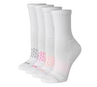 Hanes Cushioned, Absolute Active Crew Socks for Women, Seamless Toe, 4-Pairs Chaussettes, Blanc, 4-8 (Lot de 4) Femme
