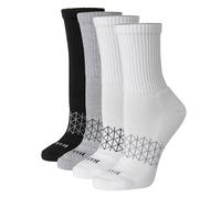 Hanes Cushioned, Absolute Active Crew Socks for Women, Seamless Toe, 4-Pairs Chaussettes, Gris, 4-8 (Lot de 4) Femme