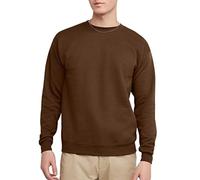 Hanes EcoSmart Sweat-Shirt à col Rond en Coton mélangé pour Homme Maillot de survêtement, Transparent, Marron Militaire, XXXL
