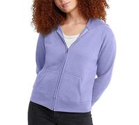 Hanes EcoSmart Sweat à Capuche en Polaire avec Fermeture éclair pour Femme, Peri Blue, Large