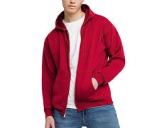 Hanes EcoSmart Sweat à Capuche zippé en Polaire pour Homme, Rouge Profond, L
