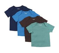 Hanes Ensemble t-shirt pour bébé fille, Ensemble bleu vert foncé marron, 0-6 mois