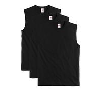 Hanes Essentials Lot de 3 débardeurs en Coton pour Homme Poids Moyen, Noir, Taille XL