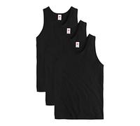 Hanes Essentials Top Pack, Midweight Cotton Tanks, Sleeveless Shirts, 3-Pack Tricot, Noir, M (Lot de 3) Homme
