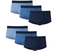 Hanes FreshIQ Lot de 6 slips en coton sans étiquette pour homme, Bleu assorti, Medium