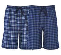 Hanes Hommes Tissés Bas Court Pyjama, Plaid bleu marine, XL