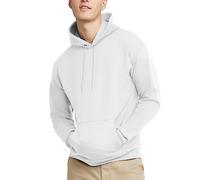 Hanes P170 Sweat à Capuche, Opaque, Blanc, S Homme