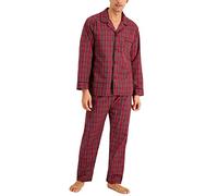 Hanes Long Sleeve Plain Weave Pajama Set Ensemble de Pijama, Rouge, XXL (Lot de 2) Homme