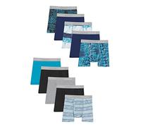 Hanes Lot de 10 caleçons boxeurs légers et confortables pour garçon - Sous Vetement Enfant, Évacuation de l'humidité, coloris assortis, Large